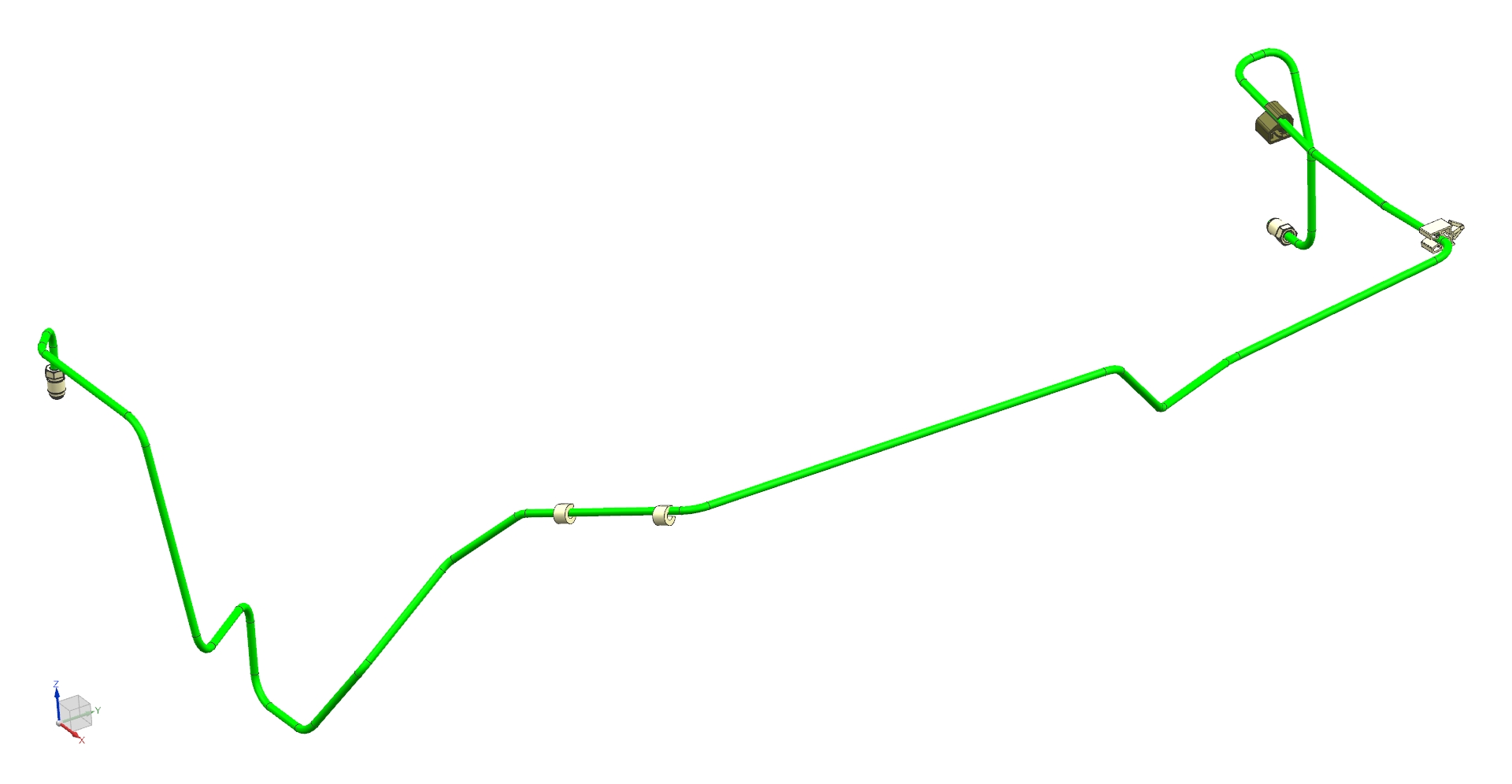 右前輪制動管（4.76PVF）